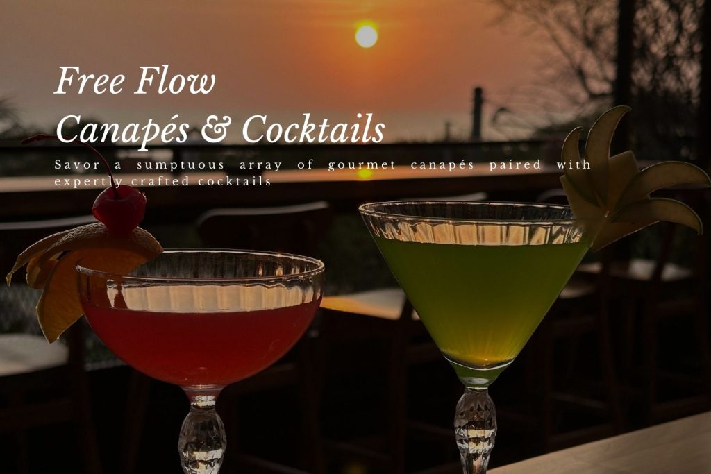 free flow canapes & cocktails in Bali