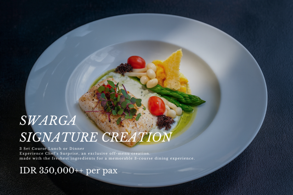 Experience 3-course Chef’s menu crafted with the freshest ingredients. Enjoy an unforgettable dining journey in a beachfront setting.